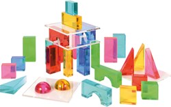 Eduplay bouwstenen acryl 32 stuks - kleurrijke blokken speelgoed