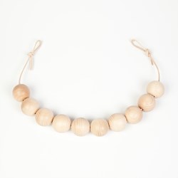 Grapat houten guirlande baby speelgoed - sensorische kralenketting