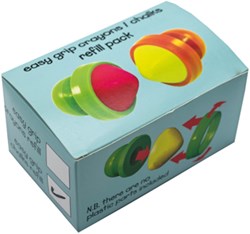 Eduplay stoepkrijt navullingen - multicolor krijtjes set 6 stuks