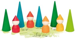 Goki educatief speelgoed Dwergenbos - kleurrijk houten spel