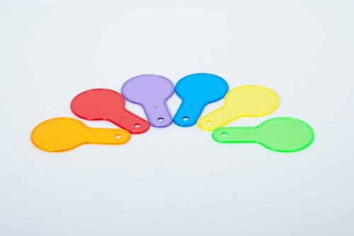 TickiT kleur paddles transparant speelgoed set van 6 kunststof