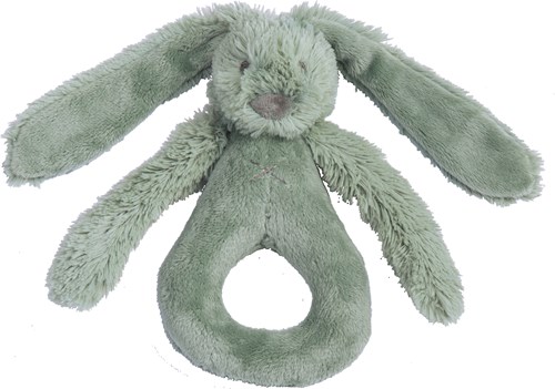 Happy Horse rammelaar groen Konijn Richie - pluche baby speelgoed