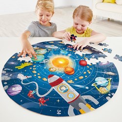 Hape puzzel zonnestelsel - educatief speelgoed met LED zon