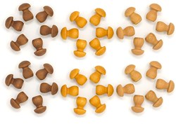Grapat houten mandala champignon bruin - open einde speelgoed 36 stuks