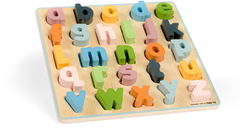 BigJigs houten abc puzzel - educatief speelgoed, kleurrijk, FSC